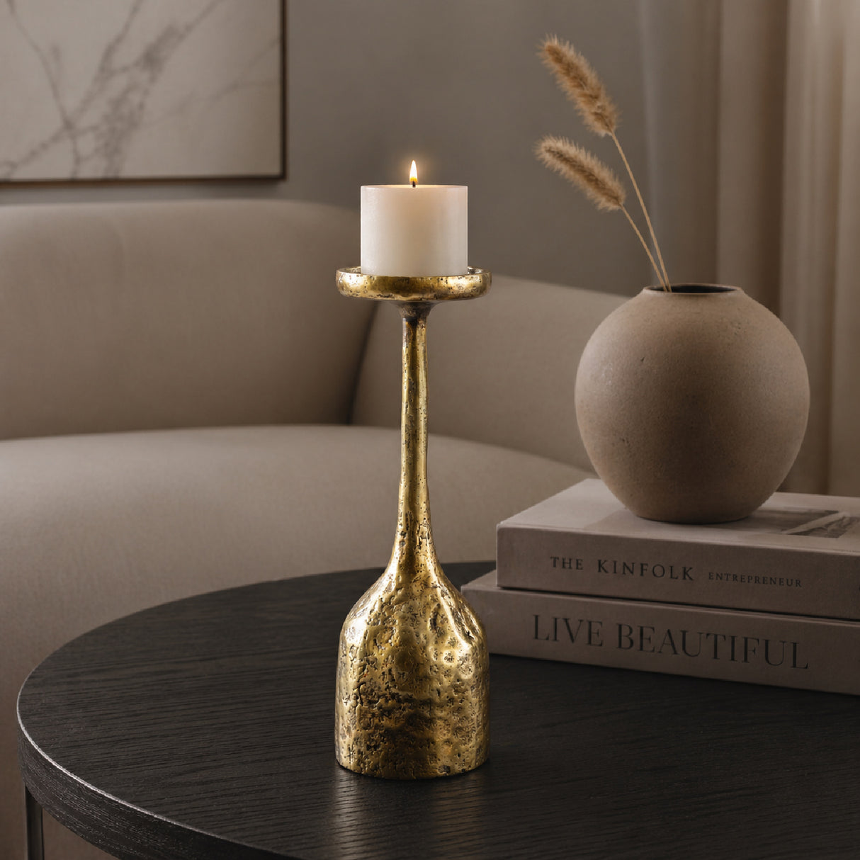   Modern European furniture - Antiqued Iron Candleholder S - www.oroa.com | Oroa.com