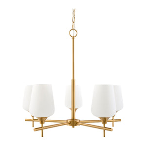  5-Light Glass Chandelier | Oroa.com