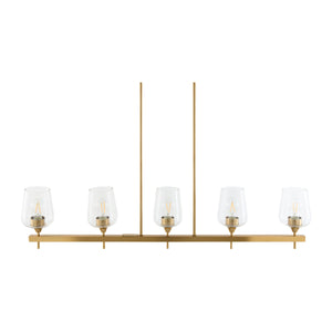   Glass 5-Light Linear Chandelier | Oroa.com