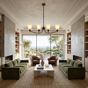   Glass Shades 4-Light Chandelier | Oroa.com