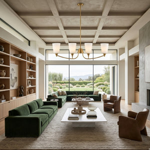   Glass Shades 4-Light Chandelier | Oroa.com