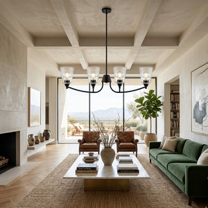   Glass Shades 4-Light Chandelier | Oroa.com