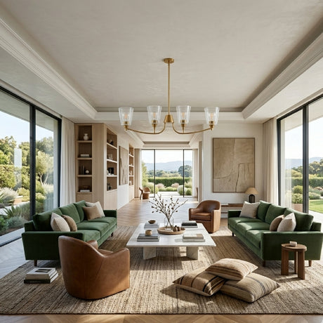   Glass Shades 4-Light Chandelier | Oroa.com