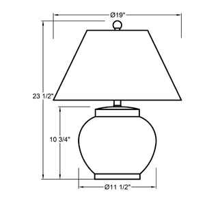   Ceramic Beige Linen Table Lamp | Oroa.com