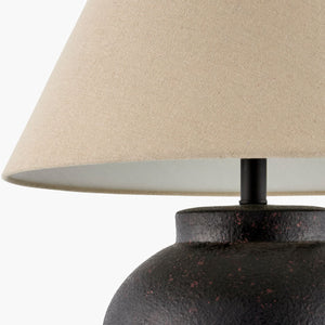   Ceramic Beige Linen Table Lamp | Oroa.com