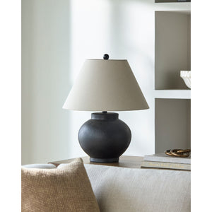   Ceramic Beige Linen Table Lamp | Oroa.com