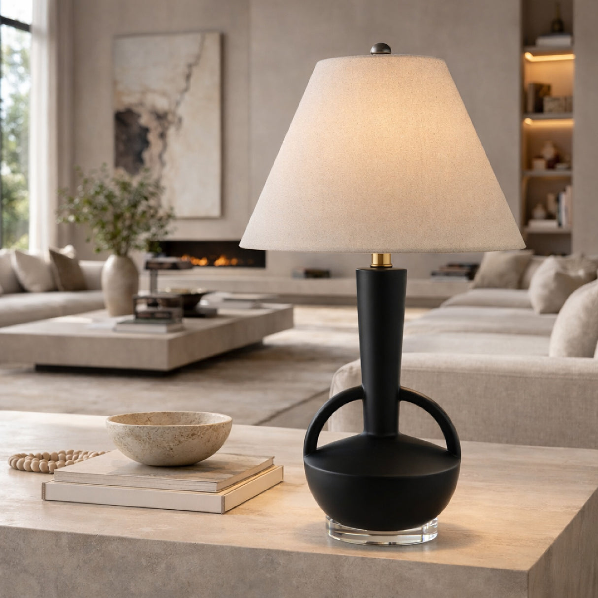   Empire Linen Ceramic Table Lamp | Oroa.com