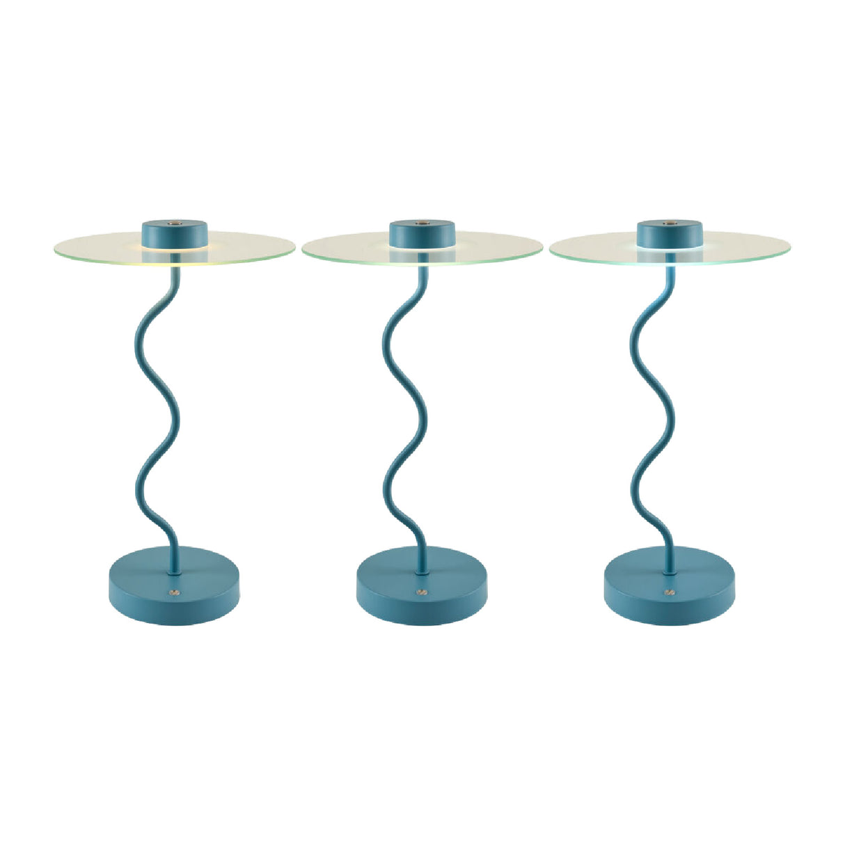   Blue Wavy Accent Table Lamp | Oroa.com