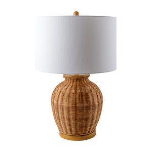   Brown Rattan Accent Table Lamp | Oroa.com