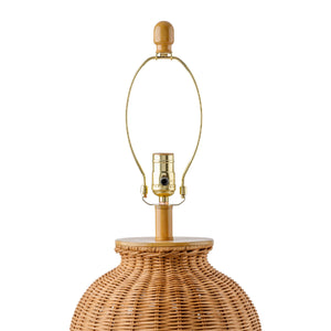   Brown Rattan Accent Table Lamp | Oroa.com