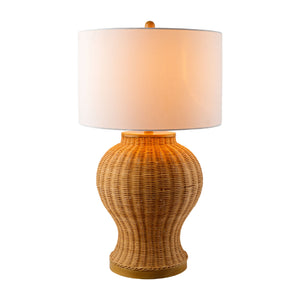   Brown Rattan Accent Table Lamp | Oroa.com