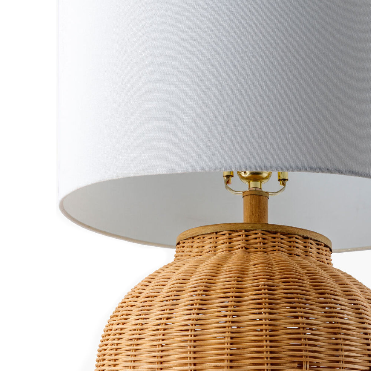   Brown Rattan Accent Table Lamp | Oroa.com
