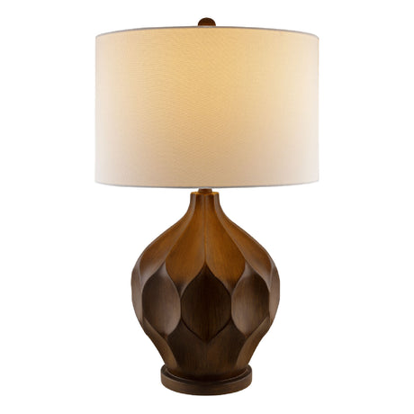   Modern European furniture - Brown Carved Accent Table Lamp - www.oroa.com | Oroa.com