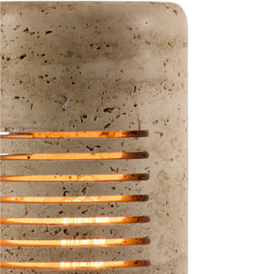   Beige Travertine Accent Table Lamp | Oroa.com