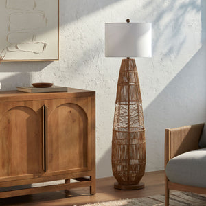   Modern European furniture - Natural Rattan Accent Floor Lamp - www.oroa.com | Oroa.com