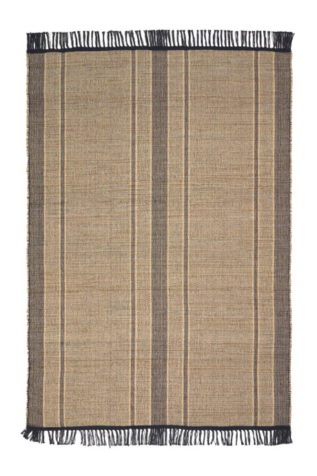 Black Brown Fringed Rug 5' x 7'5'' | La Forma Brunilda| Oroa.com