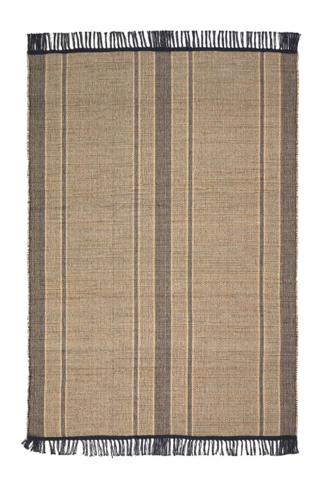 Black Brown Fringed Rug 5' x 7'5'' | La Forma Brunilda| Oroa.com