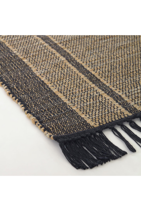Black Brown Fringed Rug 5' x 7'5'' | La Forma Brunilda| Oroa.com