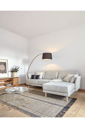 Black Brown Fringed Rug 5' x 7'5'' | La Forma Brunilda| Oroa.com