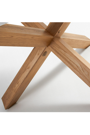 White Round Mikado Leg Dining Table | La Forma Lotus | Oroa.com