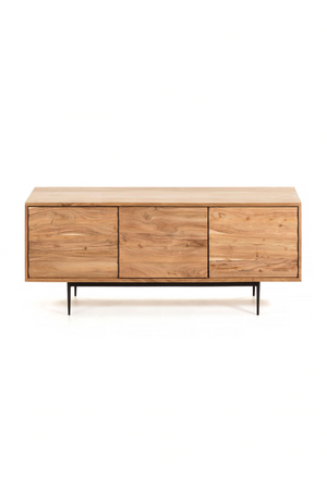 Natural Wood 3-Door TV Cabinet | La Forma Delsie | Oroa.com