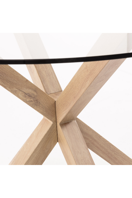   Round Glass Top Dining Table | Oroa.com