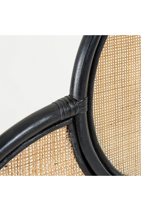 Black Weaved Rattan Queen Headboard 67" | La Forma Lalita | Oroa.com
