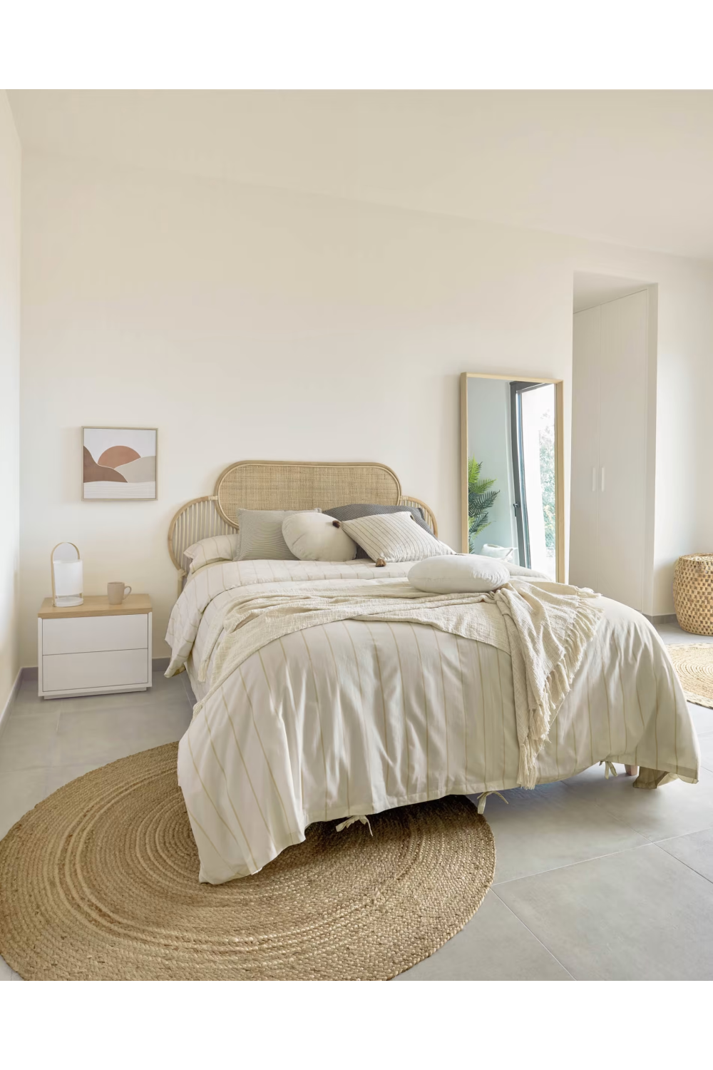 Natural Weaved Rattan Queen Headboard 67" | La Forma Lalita | Oroa.com