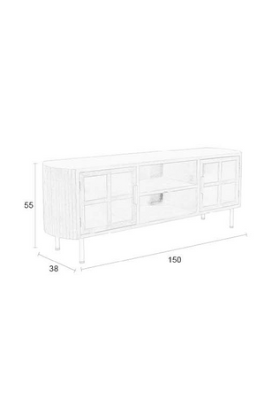 Brown Wooden Sideboard | DF Yaz | OROA.com