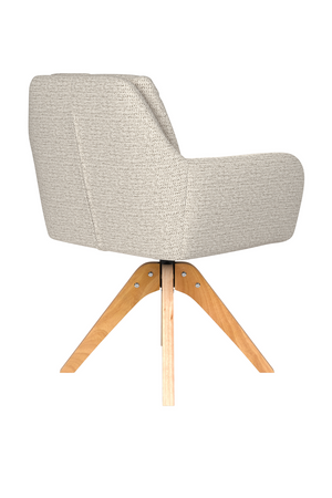 Square Tufted Wooden Swivel Armchair | DF Pete | Oroa.com