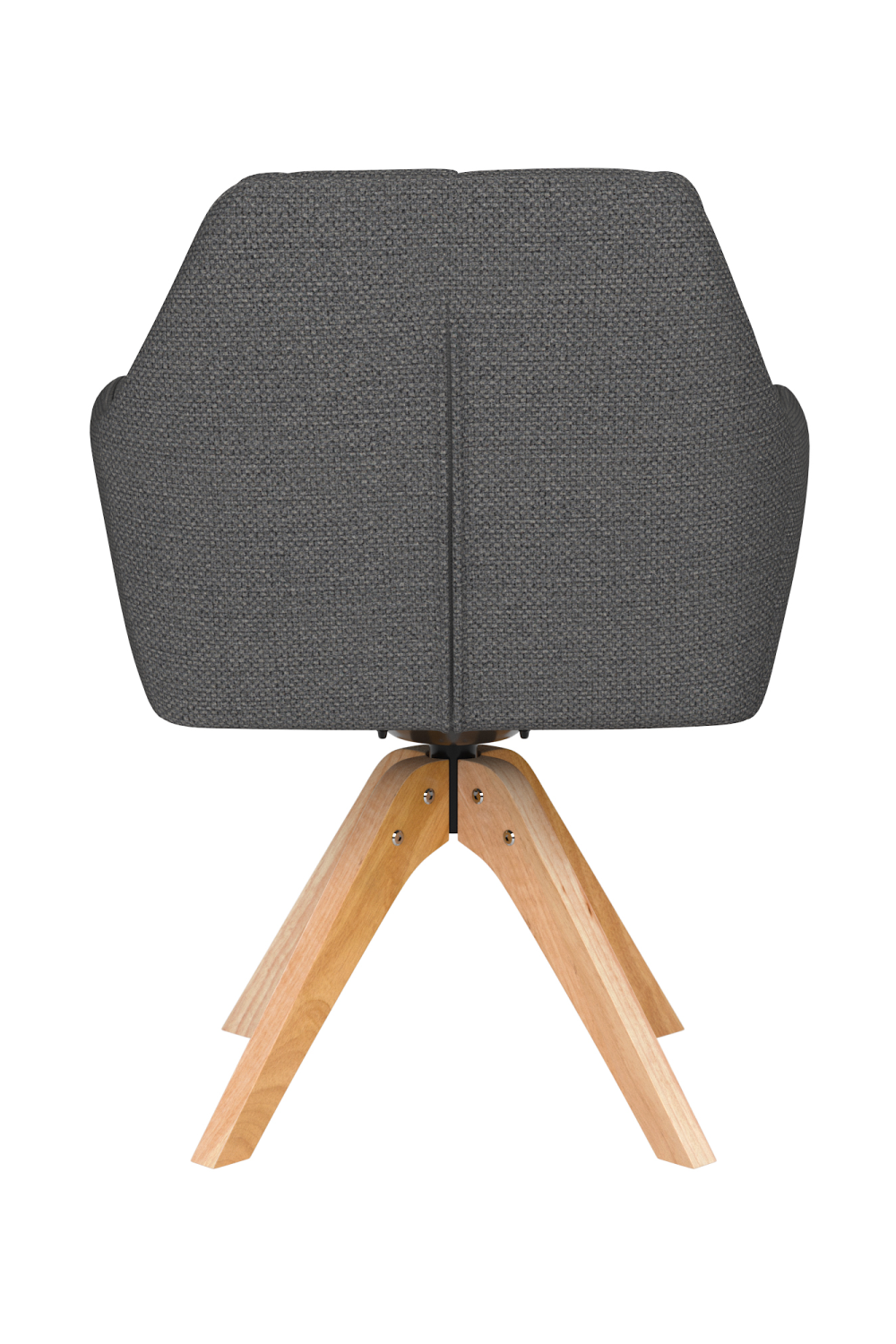 Square Tufted Wooden Swivel Armchair | DF Pete | Oroa.com