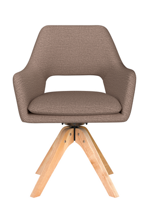 Cut-Out Back Wooden Swivel Armchair | DF Mos | Oroa.com
