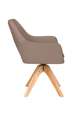 Cut-Out Back Wooden Swivel Armchair | DF Mos | Oroa.com
