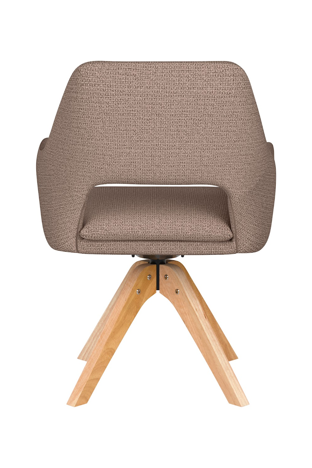 Cut-Out Back Wooden Swivel Armchair | DF Mos | Oroa.com