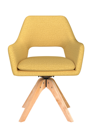 Cut-Out Back Wooden Swivel Armchair | DF Mos | Oroa.com