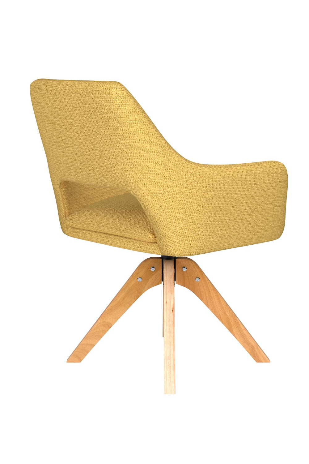 Cut-Out Back Wooden Swivel Armchair | DF Mos | Oroa.com
