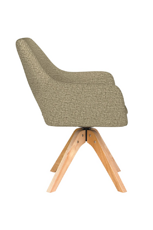 Cut-Out Back Wooden Swivel Armchair | DF Mos | Oroa.com