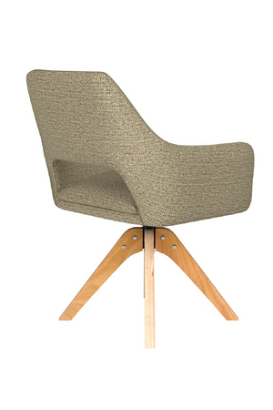 Cut-Out Back Wooden Swivel Armchair | DF Mos | Oroa.com
