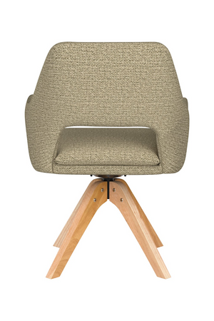 Cut-Out Back Wooden Swivel Armchair | DF Mos | Oroa.com