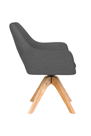 Cut-Out Back Wooden Swivel Armchair | DF Mos | Oroa.com