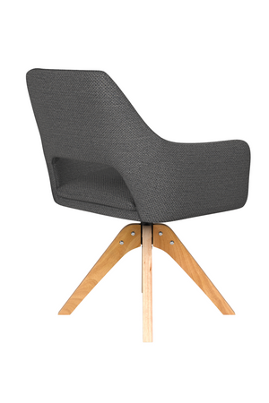 Cut-Out Back Wooden Swivel Armchair | DF Mos | Oroa.com