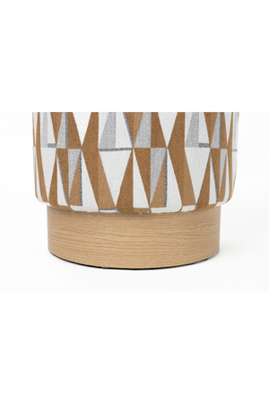Beige Patterned Stool | DF Ziggy | OROA.com