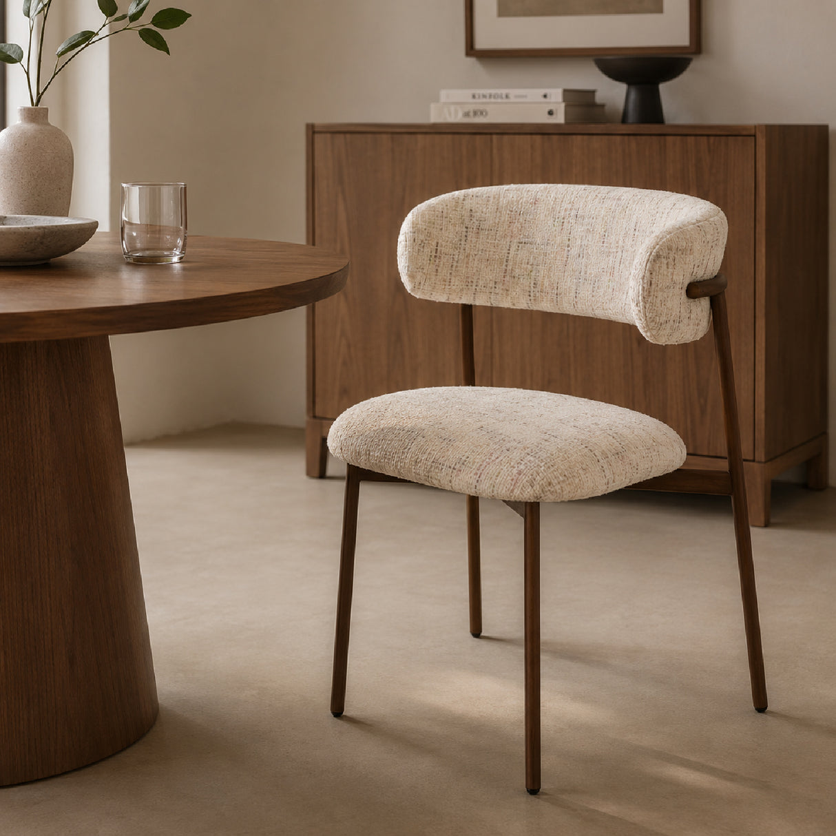   Modern European furniture - Iron Framed Curve Dining Chairs (2)- www.oroa.com | Oroa.com
