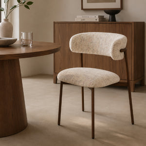   Modern European furniture - Iron Framed Curve Dining Chairs (2)- www.oroa.com | Oroa.com