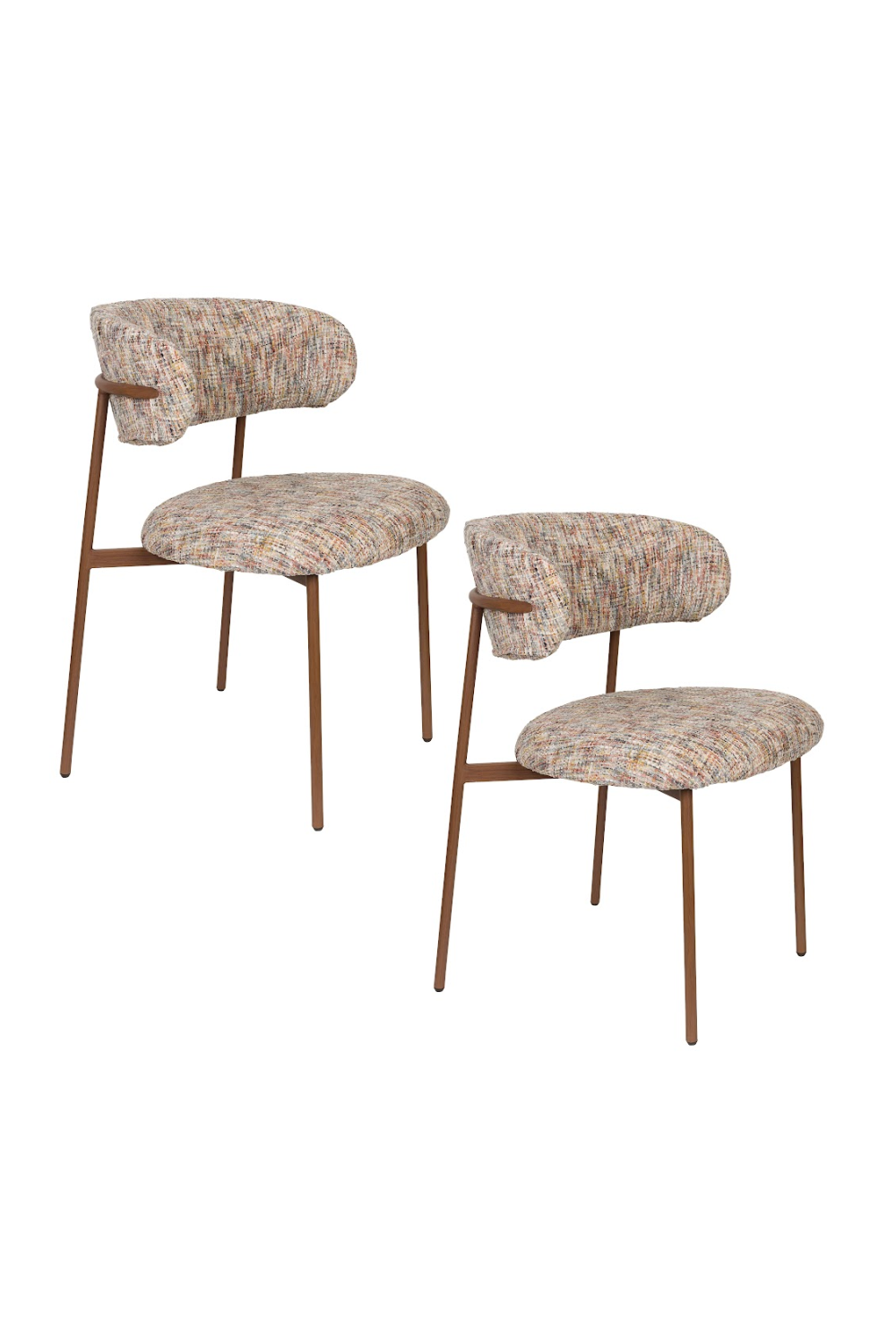 Iron Framed Curve Dining Chairs (2) | DF Claes | OROA.com