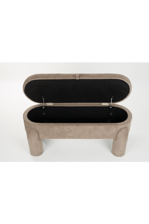 Gray Oval Storage Bench | DF Orly | OROA.com