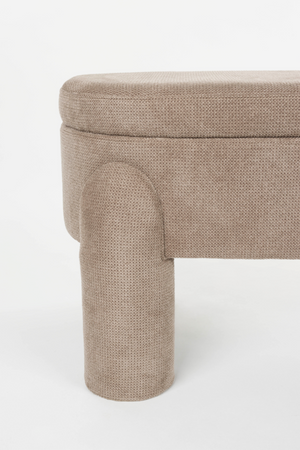 Gray Oval Storage Bench | DF Orly | OROA.com