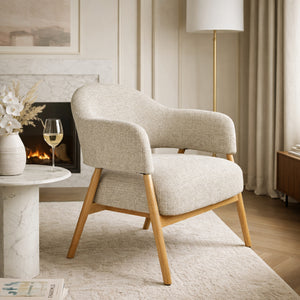   Oak Framed Lounge Chair | Oroa.com