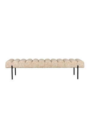 Beige Scalloped Bench | DF Jethro | OROA.com
