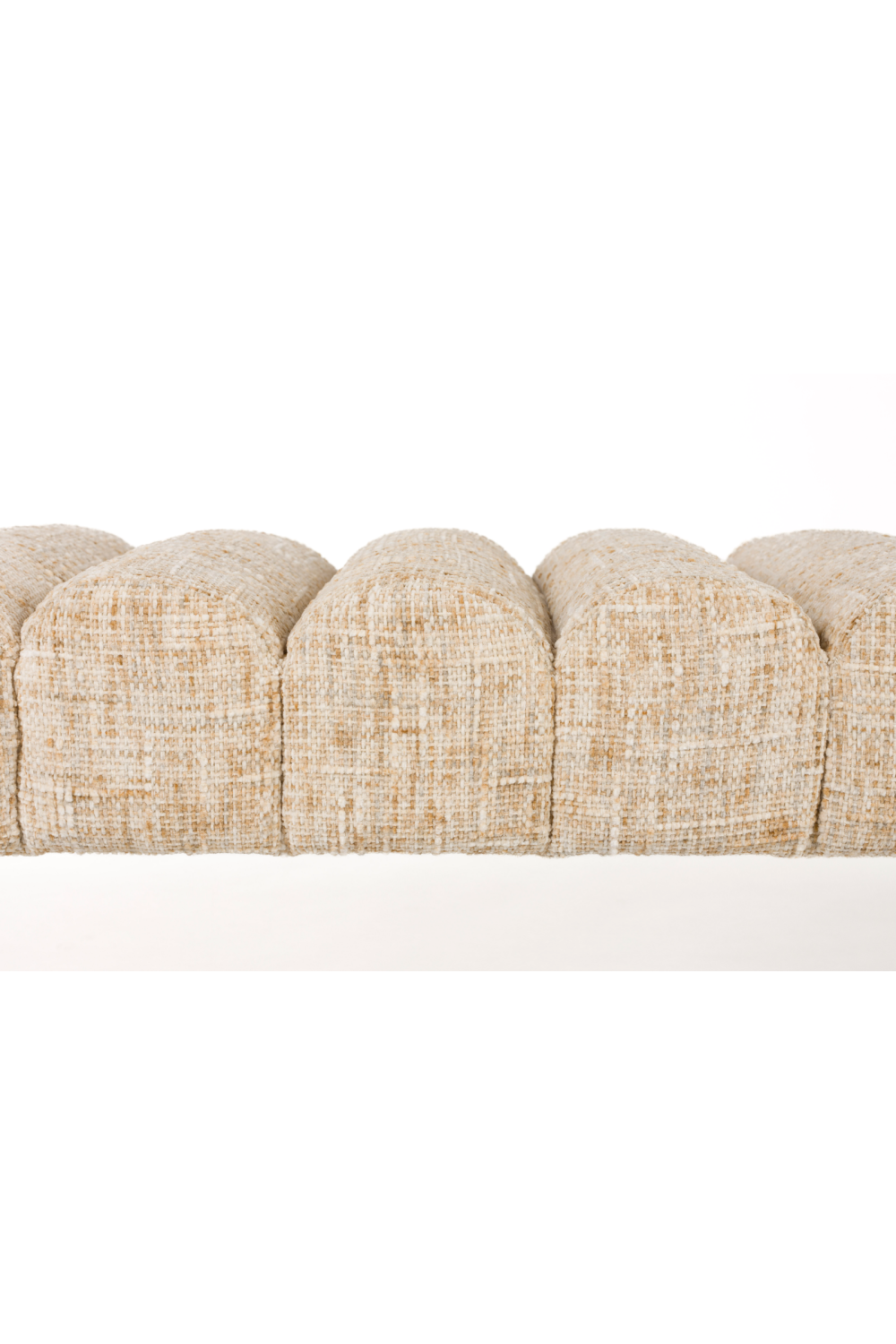 Beige Scalloped Bench | DF Jethro | OROA.com
